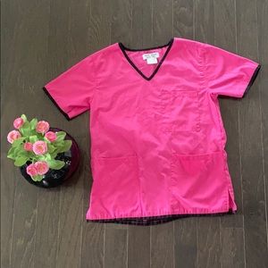 Magenta M&M Scrubs Scrub Top